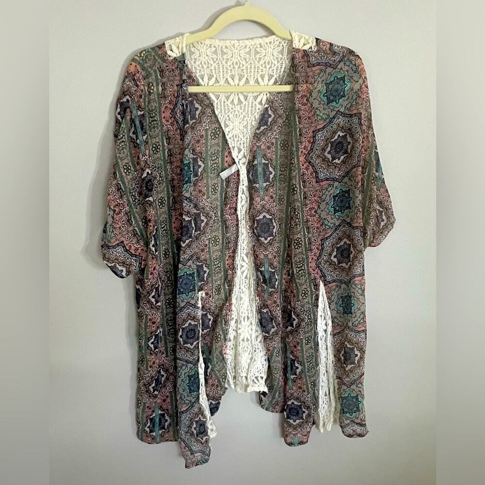 Kimono Blouse Top Women’s Large Black